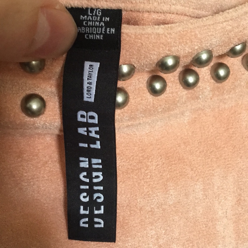 Design lab by Lord and Taylor pink velour skirt - Picture 6 of 8